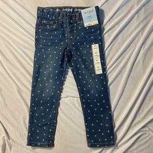 Cat & Jack girls skinny heart leggings 4t